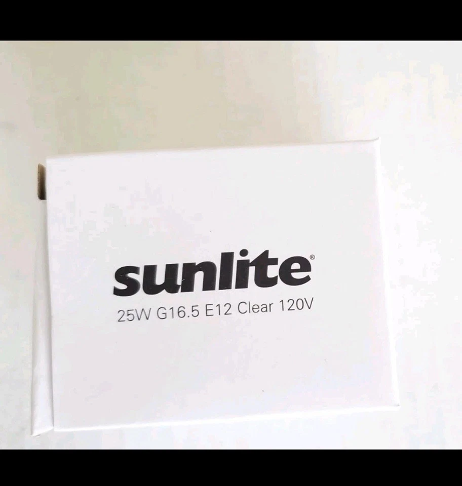 11 Globe Clear Light Bulbs Sunlite 25 Watt G16.5 Candelabra *Read Description* - Image 2 of 4