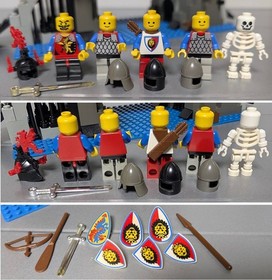 LEGO 6078 Skeleton Tower + 6044 Royal King's Carriage Minifigs Dragon Knight