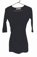 Susana Monaco 3/4 Sleeve Little Black Dress Size X-Small Cocktail Midi