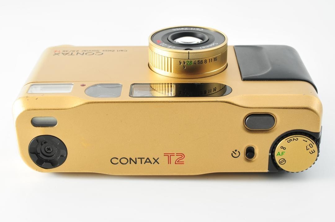 Contax T2 Film Camera Gold Carl Zeiss Sonnar 1132 Japan Used
