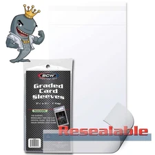 BCW Resealable Graded Card Sleeves 100ct Pack FREE SHIP