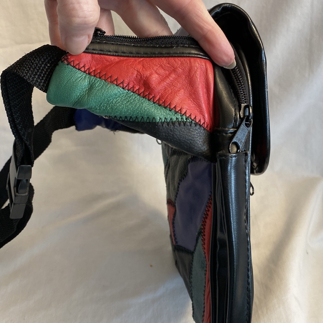 Taurus USA ~ Leather Colorblock Patchwork Fanny P… - image 7