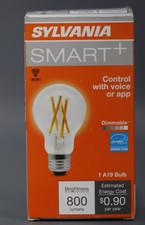 Sylvania WiFi LED Smart A19 Light Bulb, 7.5W Efficient with Filament, for Alexa