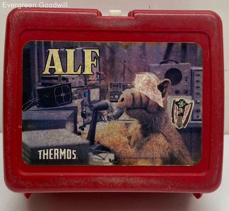 Vintage 1987 Plastic Alf Lunchbox with Thermos