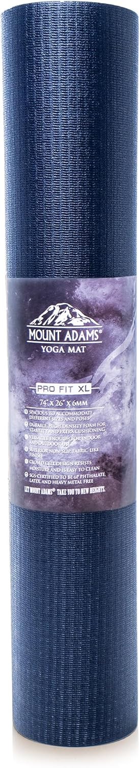 Extra-Large Pro Fit XL Yoga Mat – 74x26 Inches, 6mm Thick Non-Slip Durable Cushioning