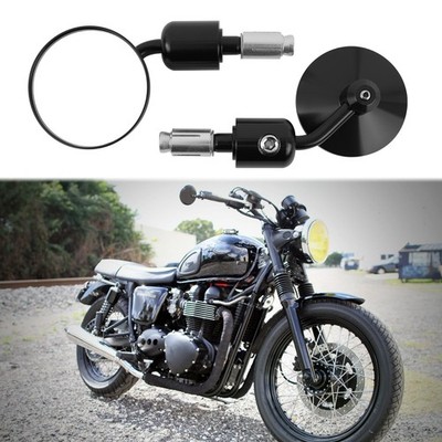 Paar 7/8'' Motorrad Lenkerendenspiegel Für Triumph Bonneville 750 650 Cafe Racer