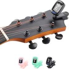 ® Clip on Guitar Tuner for All Instruments, Ukulele, Guitar, Bass, Mandolin, Vio