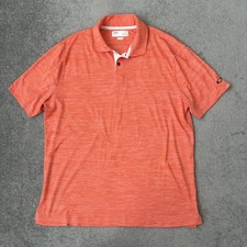 Oakley Hydrolix Polo Shirt Mens XL Orange Regular Fit Golf Wicking Performance