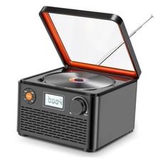 Boombox CD Player with Bluetooth, 6-in-1 Portable CD Player with Speakers Black
