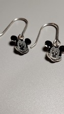 DISNEY Authentic Mickey Mouse Icon Dangle Earrings in 925 Sterling Silver