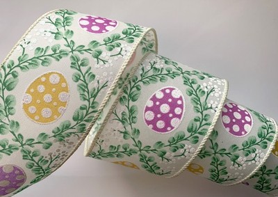 Easter Ribbon, 2 1/2 Inches Wide, Wired Edge, 3 YARDS