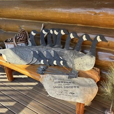 Vintage 12 Johnson’s 1940’s Folding Stake-Out Large Goose Decoys