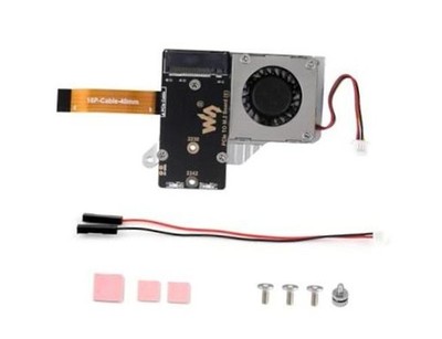 PCIe to M.2 Adapter Board (E), Compatible with Raspberry Pi 5, with Cooling