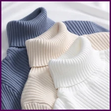 Heliar Women Fall Turtleneck Sweater Knitted Soft Pullovers Cashmere Jumpers