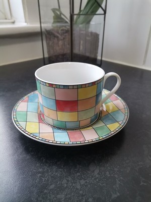 Karneval Harlekin Tasse und Untertassen Table Top Company TTC 