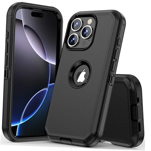 for iPhone 16 Pro Max Case Full Body for iPhone 16 Pro Max 6.9-inch 2024 Black