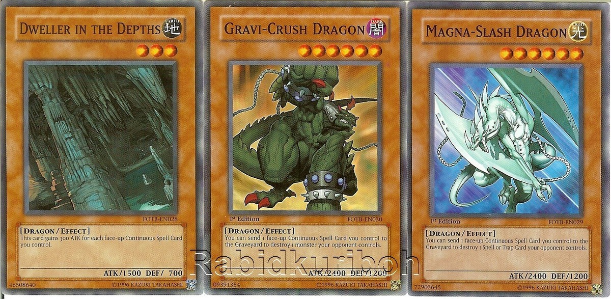 Yugioh Magna-Slash Dragon + Gravi-Crush Dragon + Dweller in the