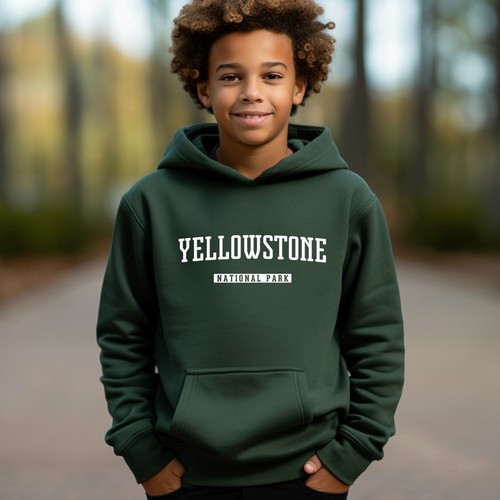 Yellowstone Kids Hoodie | Yellowstone National Park Youth Pullover Hoodie - Picture 5 of 6