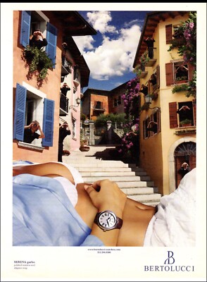 Modern magazine AD 'All eyes are on her' BERTOLUCCI Watch ? Nice Ad 082522