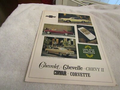 Vintage 1966 OEM Chevrolet All Models New Car Sales Brochure NOS
