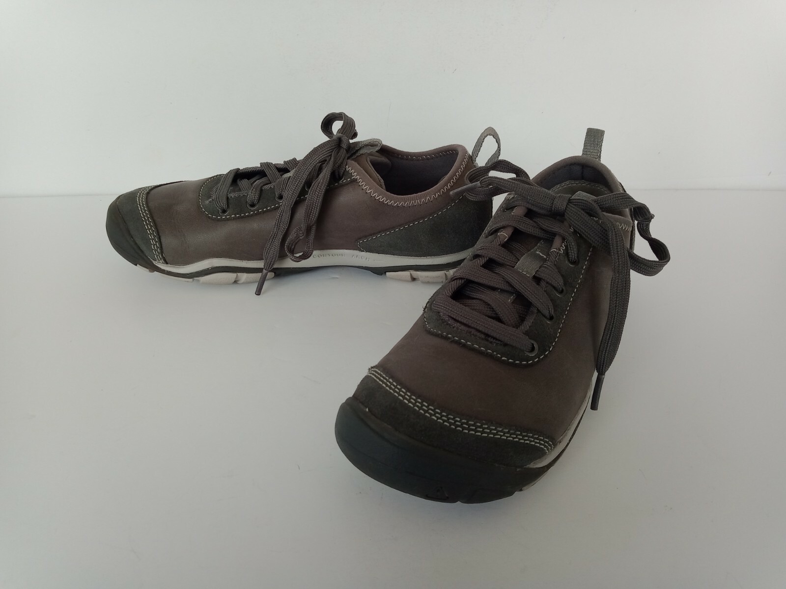 Sneaker da passeggio KEEN da donna grigie in pelle stringate scarpe simili taglia 7