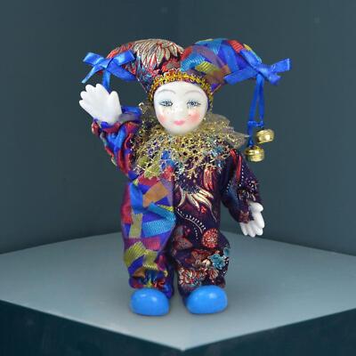 Clown Puppe bemaltes Gesicht Harlekin Puppe für Party Gastgeschenk Festival Kunsthandwerk