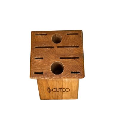 Cutco Counter Top Wooden Knife Block With 10 Slots
