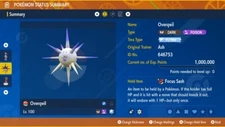 Shiny Overqwil 6IVs Tera Type: Flying Pokémon Scarlet and Violet