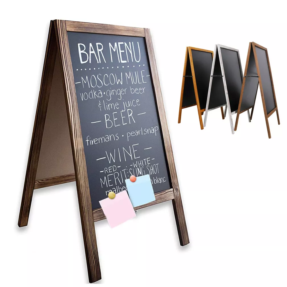 39 A Frame Blackboard Sidewalk Rustic Bar Sign Frame Outdoor