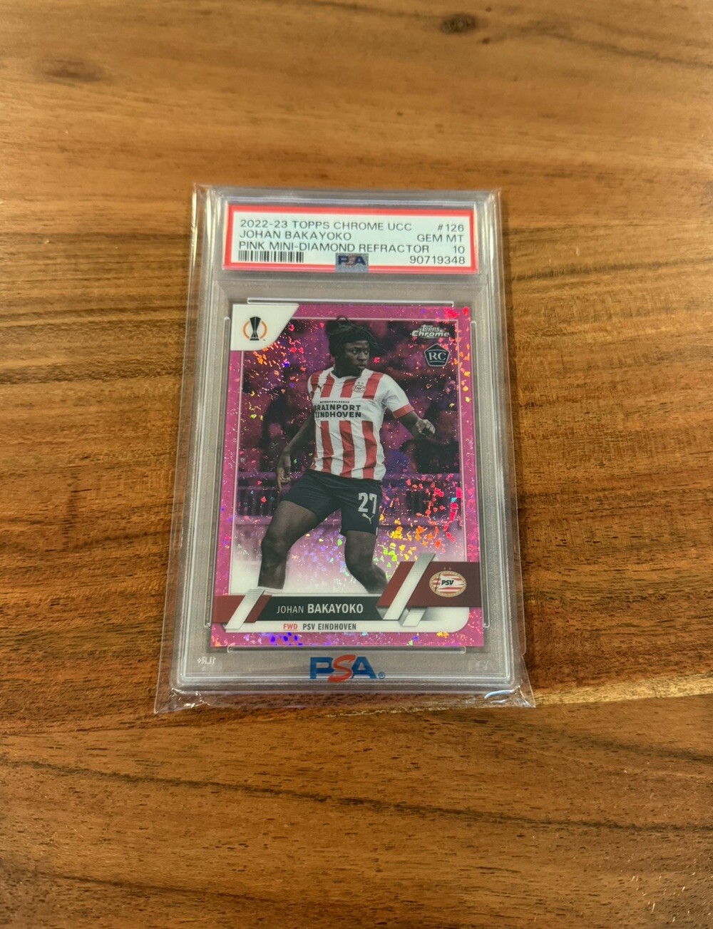 Johan Bakayoko 2022-23 Topps Chrome Pink Refractor /175 Rookie PSA 10 Gem Mint