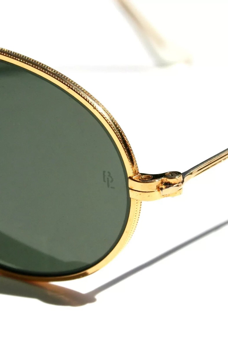 New Old Stock RAY BAN B&L SUNGLASSES Gold Oval W0976 Arista