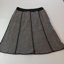 Sag Harbor F53288GY Women's Back Zip A-Line Gray Skirt Size 8