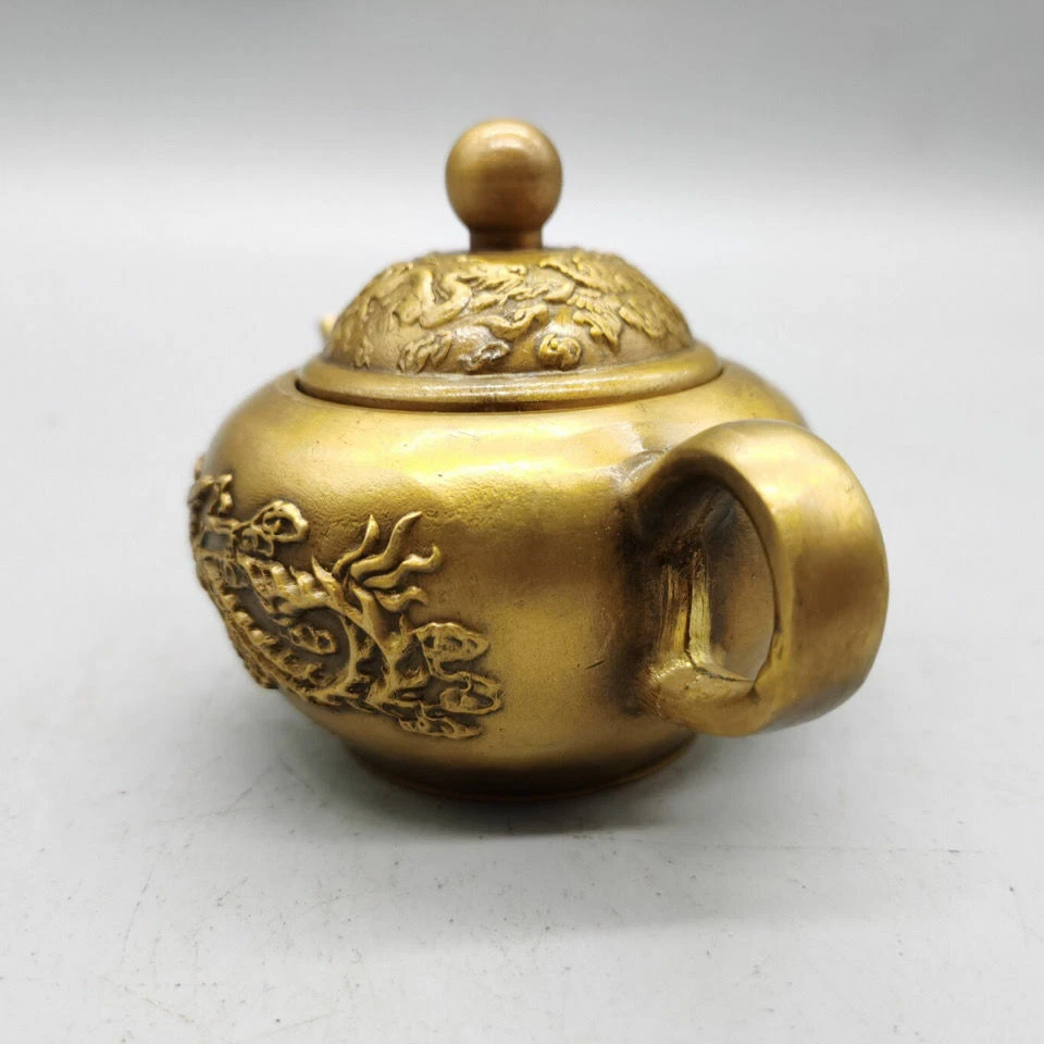 Antiguo Cobre Puro Dragón Fénix Bandera Hogar Decoración Artesanía Adornos Foto 3 de 4