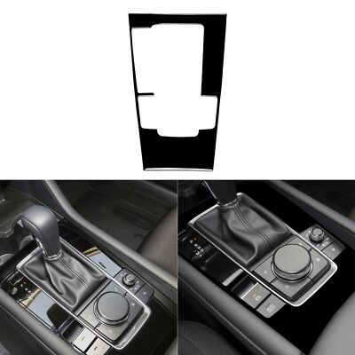 Piano Black Central Console Gear Shift Panel Cover Trim For Mazda 3 Axela 20-24