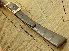 Accutron HiFi Vintage NOS Watch Band Brown Rubber w Gold Tone Buckle 13mm Unused