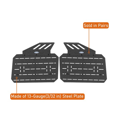 2Pc Rear Window Exterior Storage Molle Panel Fit 07-24 Jeep Wrangler JK JL 4Door - Picture 8 of 15