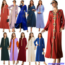 Ramadan Abaya Muslim Women Long Dress Islamic Kaftan Dubai Party Maxi Gown Robe