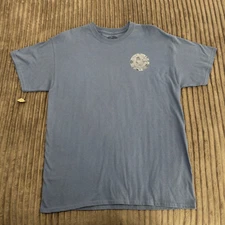 Mr Zogs Sex Wax Tee Shirt Mens L Blue Graphic Surf Skate Y2K Short Sleeve