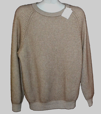 Brunello Cucinelli Men's Beige Stripes Cashmere Italy Sweater  Size US 44 $2.895