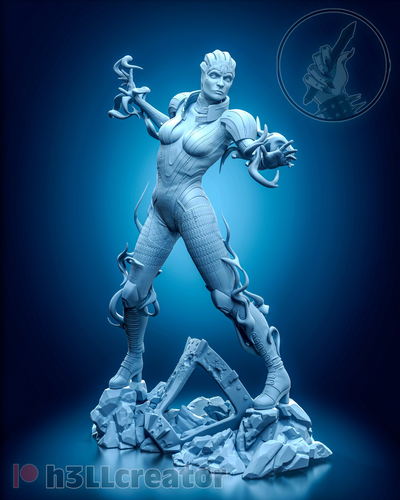 Samara, Mass Effect 2, Samari, XBox, Game, Statue, Figur, 3D Druck, UNBEMALT - Bild 5 von 7