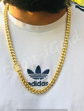 Men Miami Cuban Link 10mm 26" Chain  8.5" Bracelet Set 14k Gold Plated Cz Lock