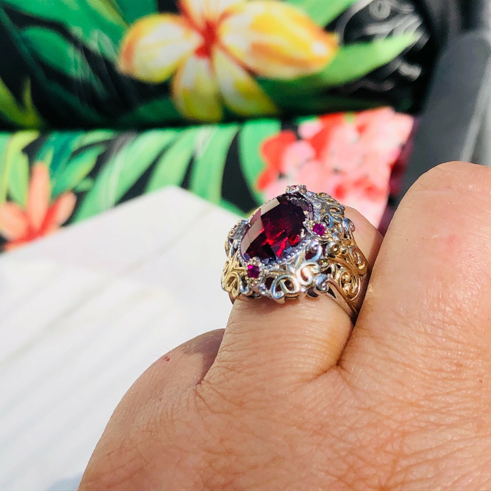 Gems en Vogue II Sterling & Gold Embraced Red Quartz … Gem