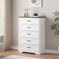 5-Drawers Dresser for Bedroom Chest of Drawers Nightstand Wood Storage Cabinet