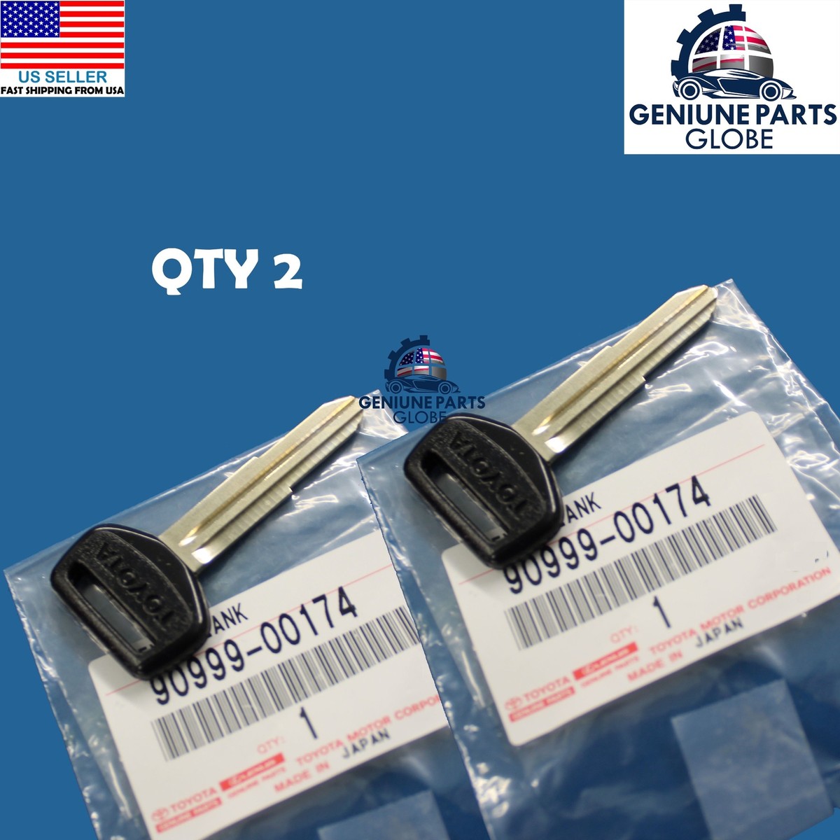 Toyota Non-Transponder Blank Key Genune OEM 90999-00185 | EBay - Foto 7