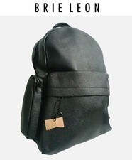 Sac à dos BRIE LEON en 100% CUIR chamois moulu noire NOIR qualité PREMIUM cabine