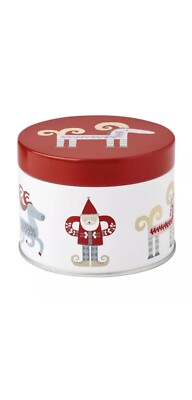 IKEA VINTERFINT Christmas Pattern Candy Storage Tin Container (New with Sealed)