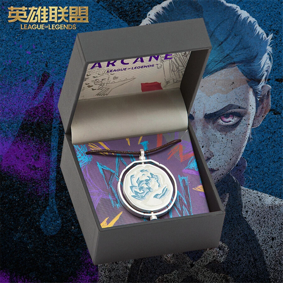 Arcane Season 2 Official Jinx Blue Rose Necklace League of Legends Pendant Gift - Image 2 of 4