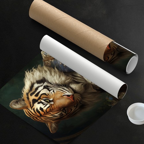 Estampado de tigre, estampado de arte animal, decoración del hogar, arte vintage, arte de pared - Imagen 4 de 9