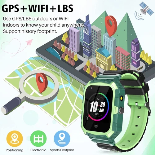 Smartwatch 4G Dzieci Telefon Zegarek z GPS WiFi Rozmowa wideo SOS dla chłopców Dziewcząt - Zdjęcie 62 z 65
