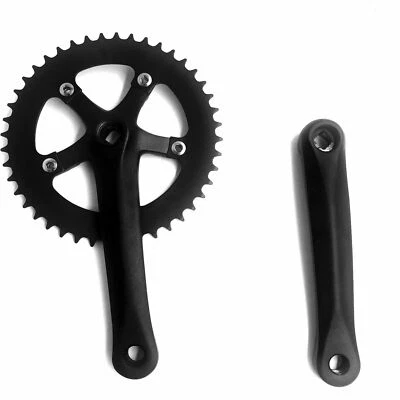 CDHPOWER CDH Single Speed Crankset 44T 170mm Crankarms 110 BCD (Black) Mountain Road Bike